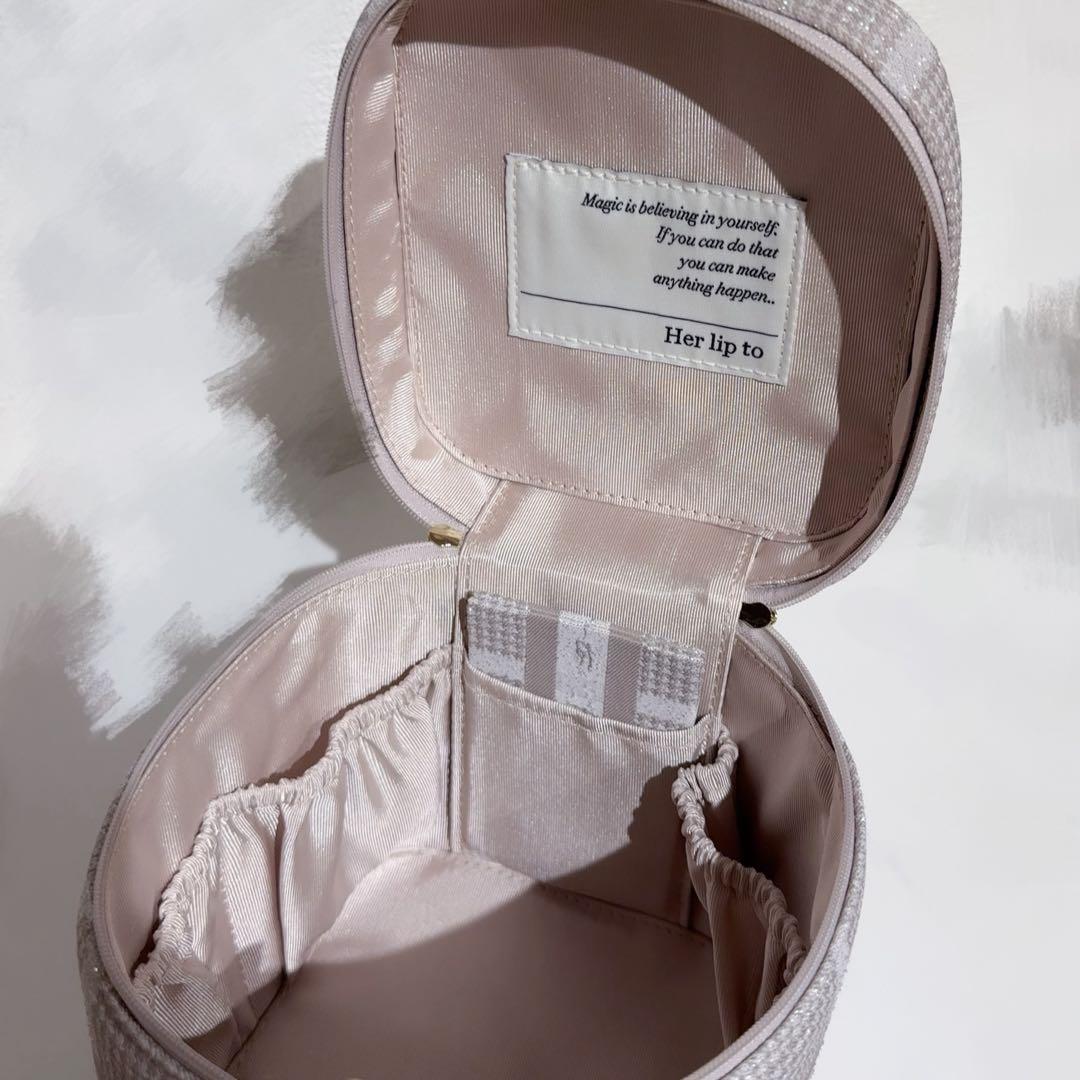 バッグ herlipto Jacquard Vanity Bag nude pink