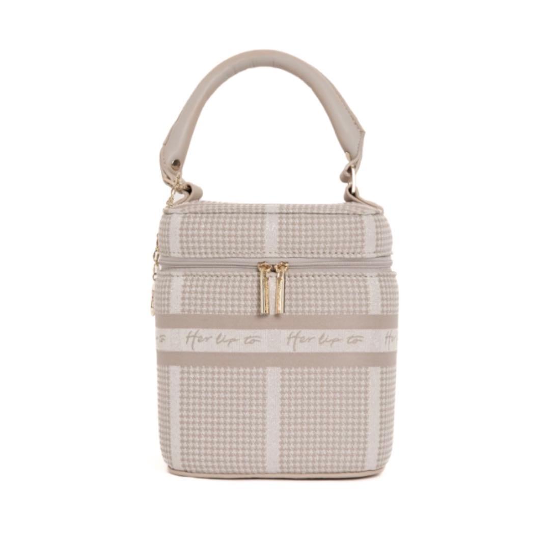 バッグ herlipto Jacquard Vanity Bag nude pink