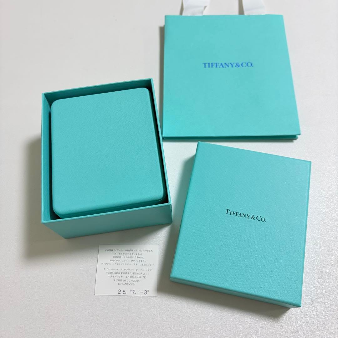 美品　ティファニー　ネックレスケース　空箱　リボン付き　ブルーボックス