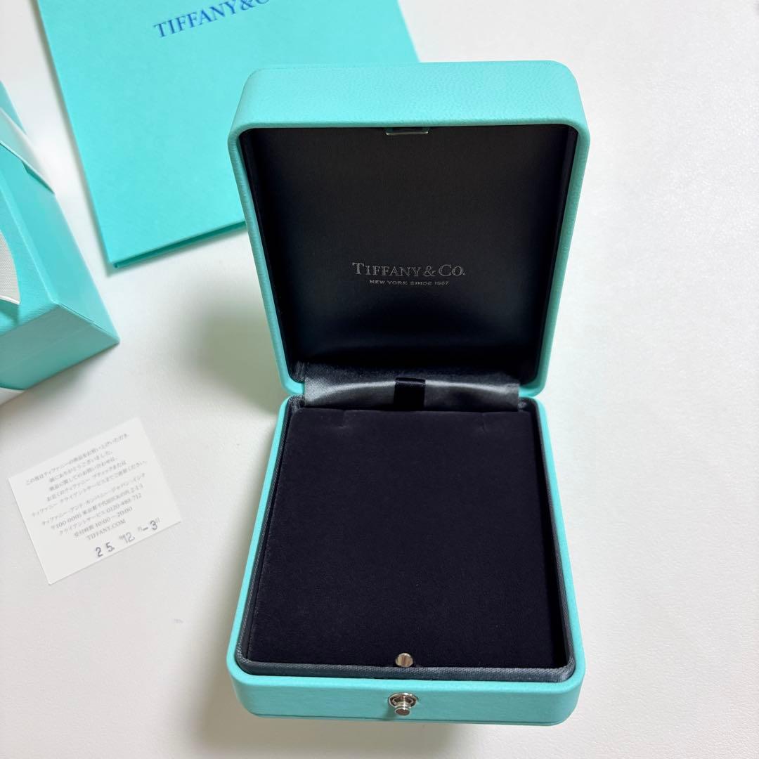 美品　ティファニー　ネックレスケース　空箱　リボン付き　ブルーボックス