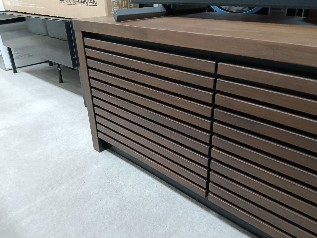 y　【美品】NITORI　ダークブラウン スラットデザイン テレビ台