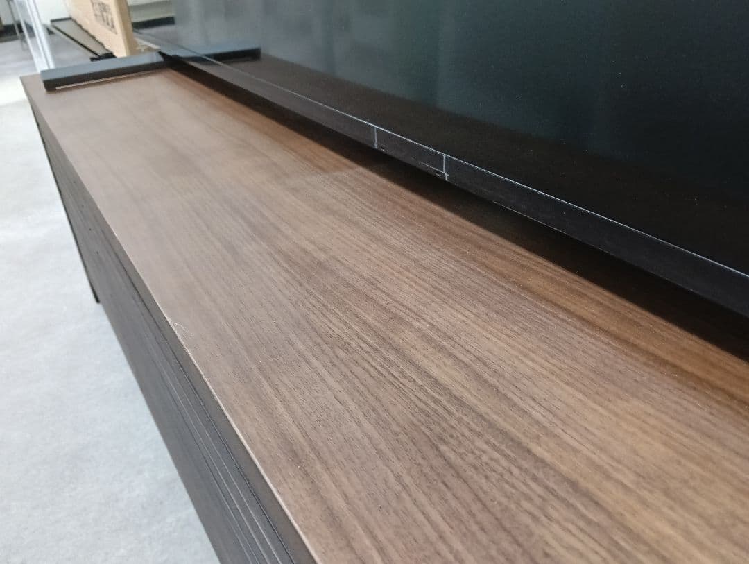 y　【美品】NITORI　ダークブラウン スラットデザイン テレビ台