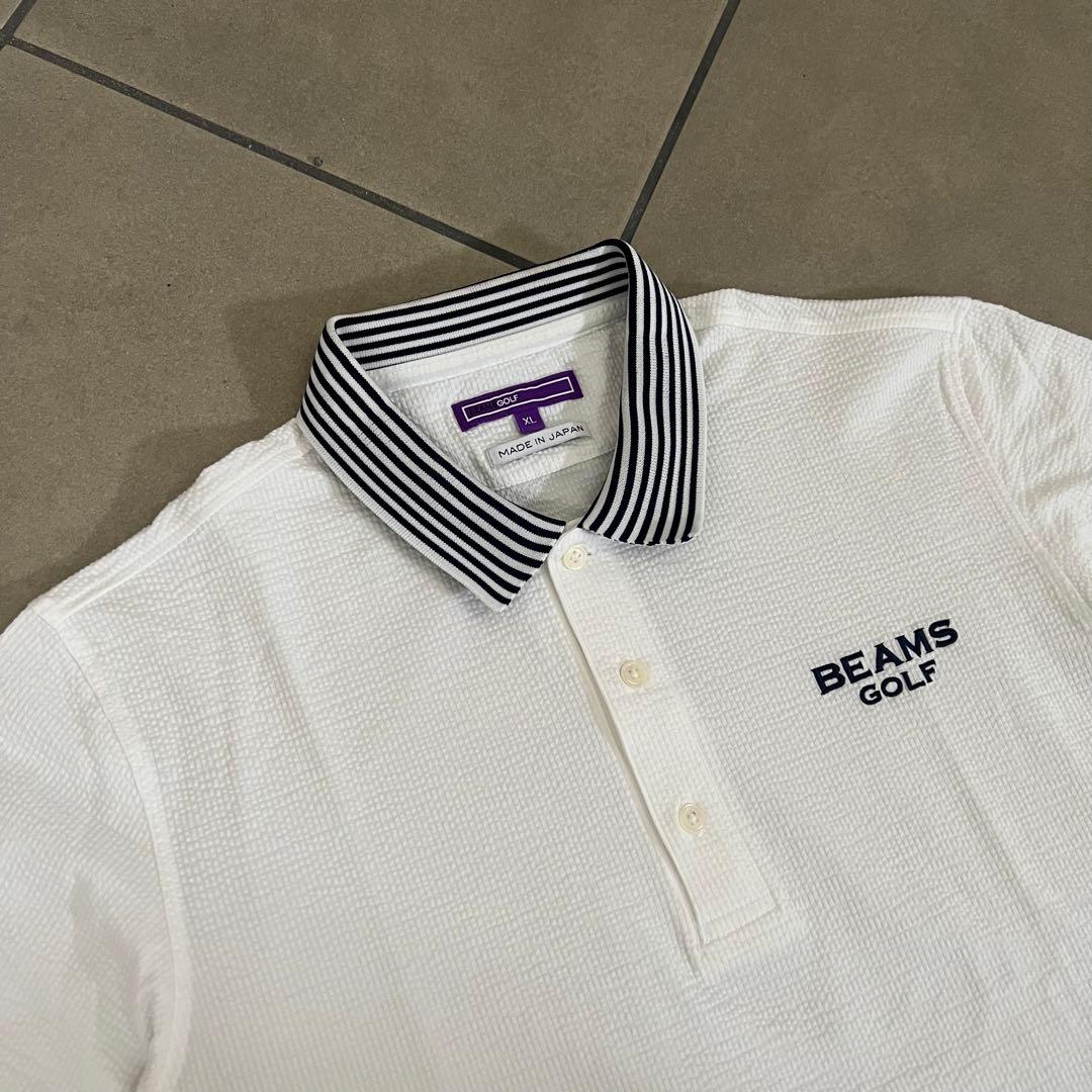 BEAMS GOLF ビームス ゴルフ　ポロシャツ　メンズ　XL 半袖　ロゴ