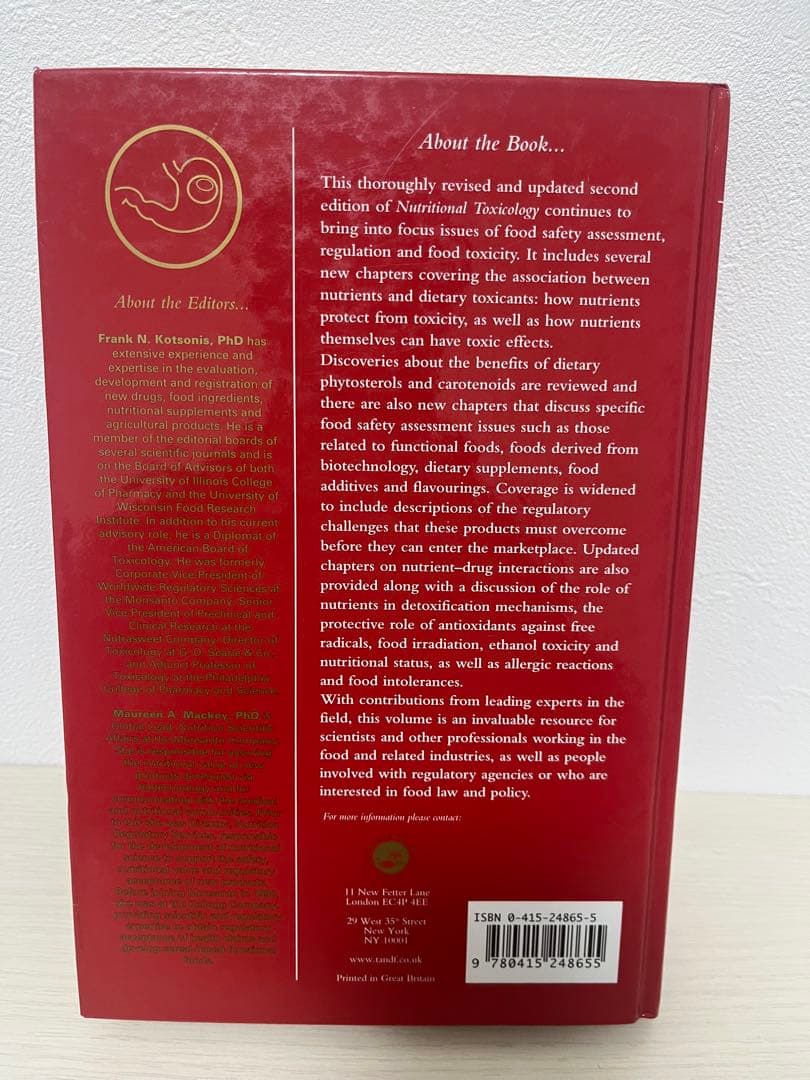洋書 NUTRITIONAL TOXICOLOGY, SECOND EDITION
