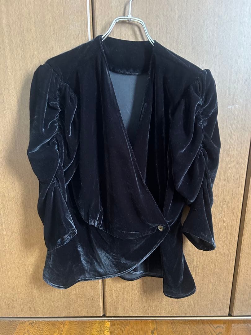 トップス anuke Velour Gather Blouse