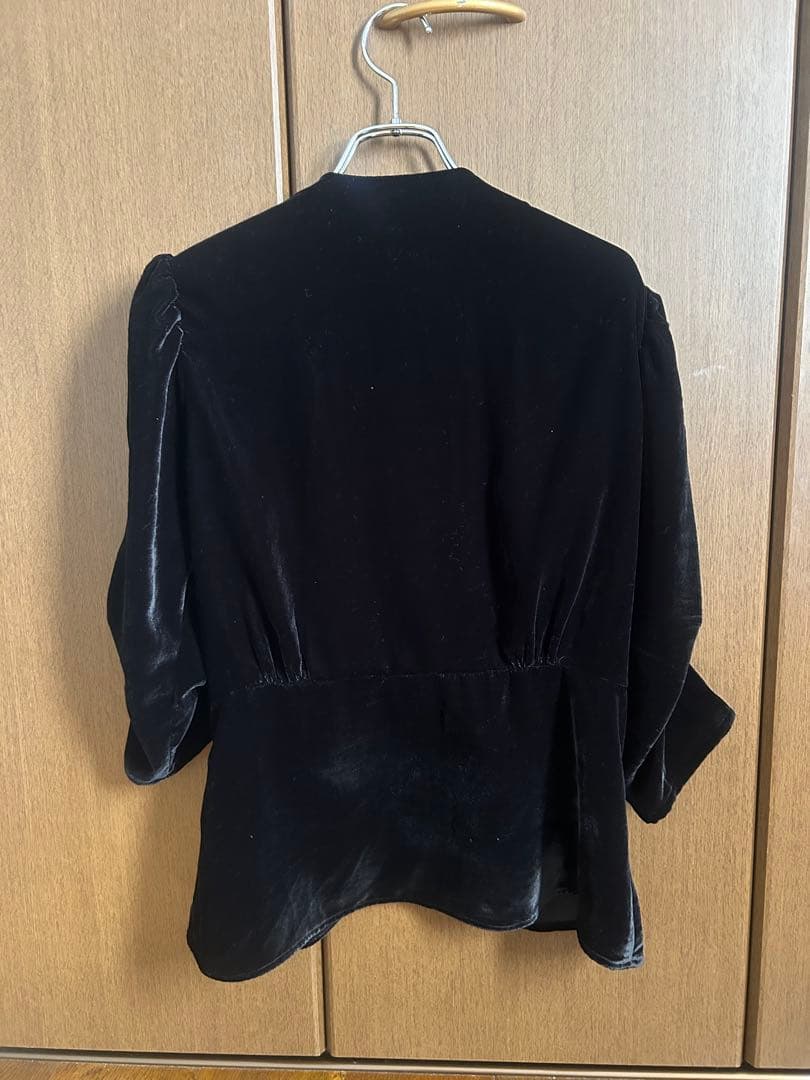 トップス anuke Velour Gather Blouse