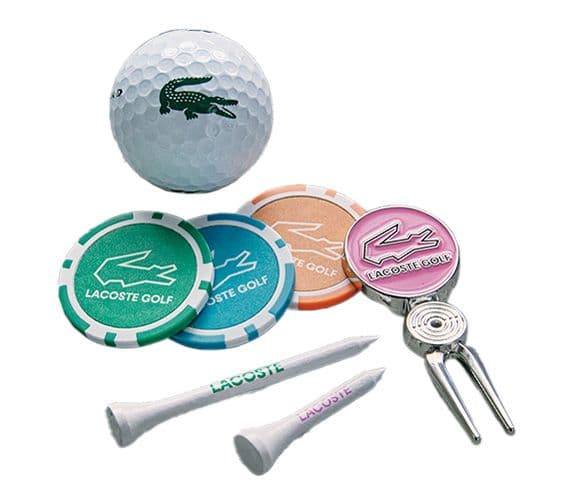 【未使用】ラコステ　LACOSTE ゴルフマーカー・グリーンフォークセット