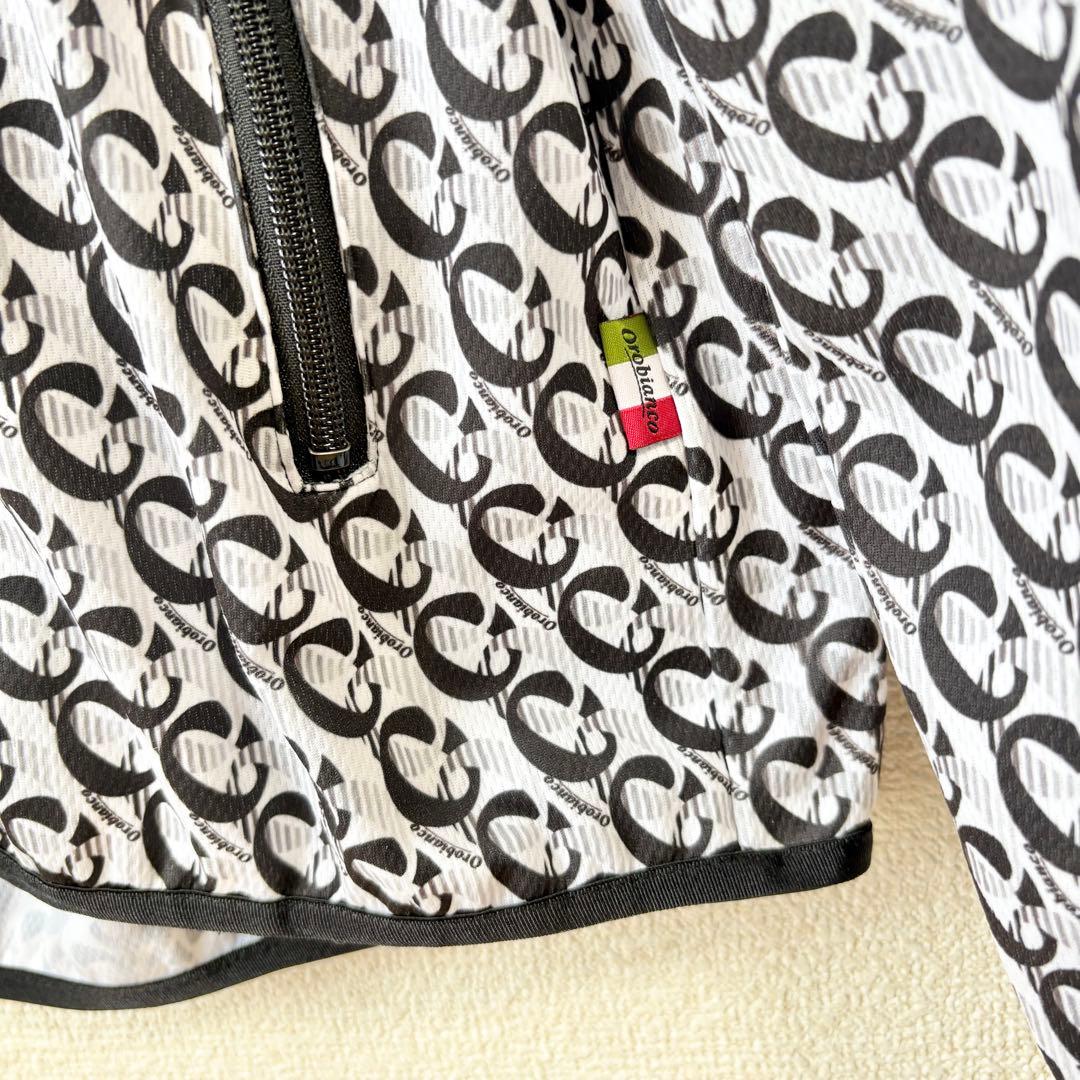 【極美品】Orobianco golfウーブンパーカー ホワイト×ブラック　LL