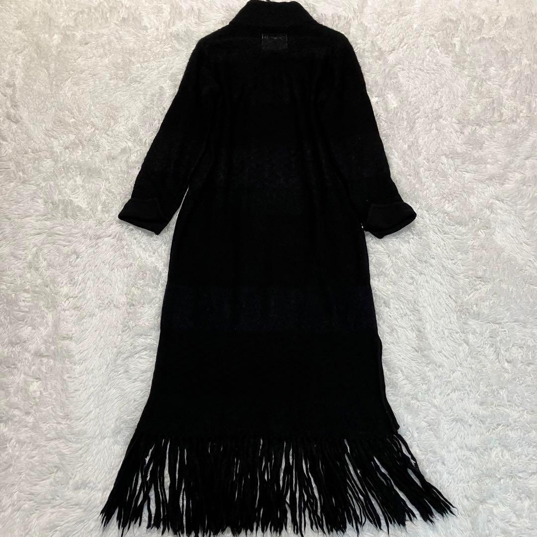 ✨美品/モヘヤ✨メゾンスペシャル フリンジワンピース マキシ丈 ハイネック
