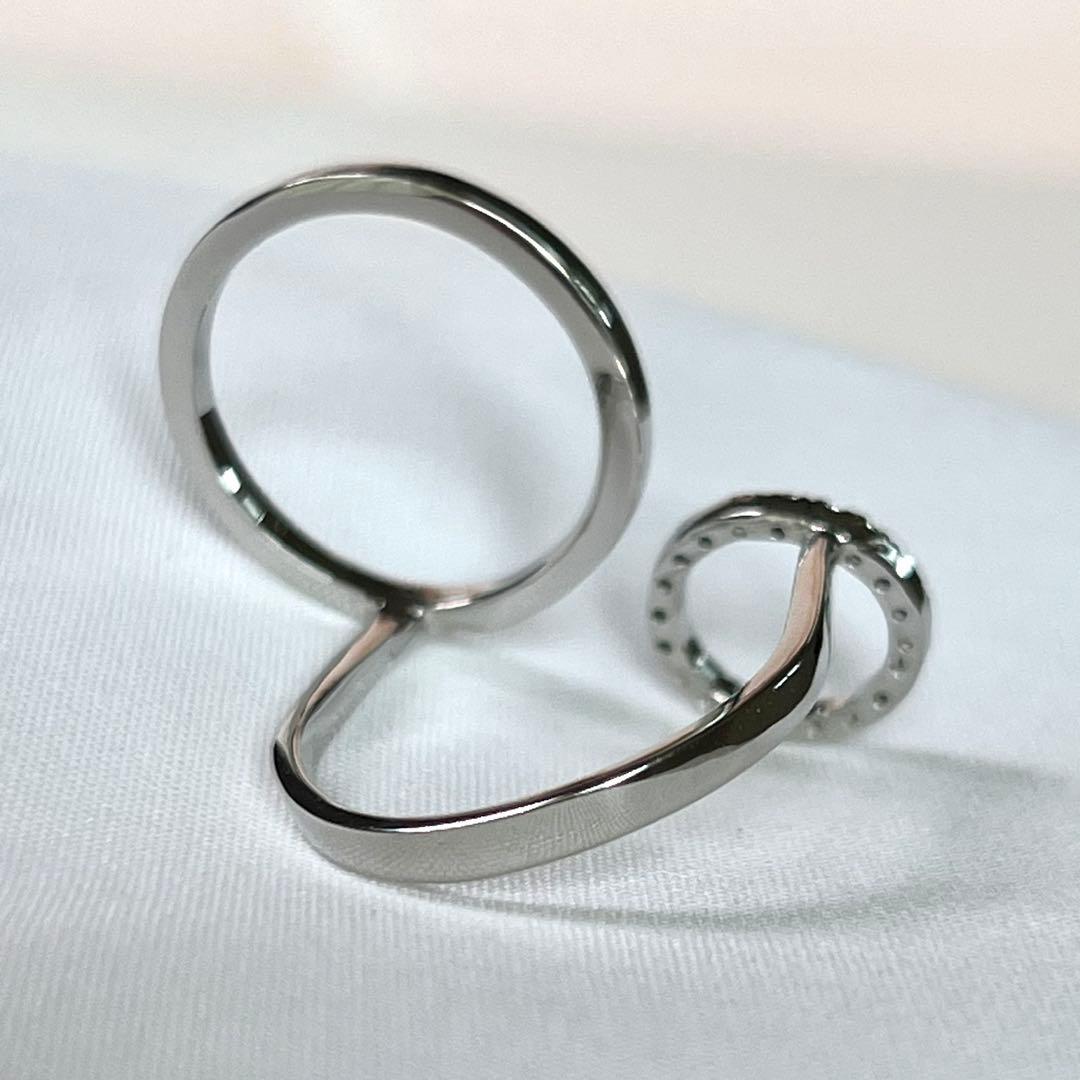 あ*る様 新品　Pt950 天然ダイヤモンド0.12ct フォークリング