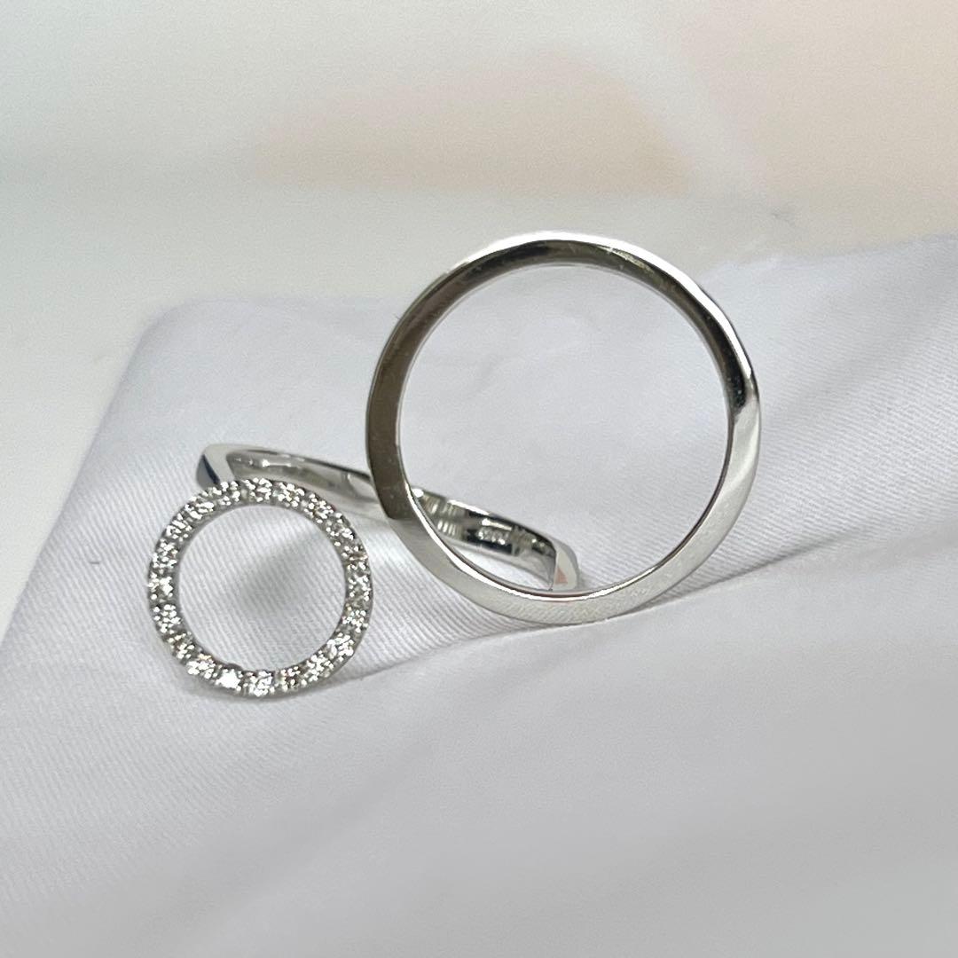 あ*る様 新品　Pt950 天然ダイヤモンド0.12ct フォークリング