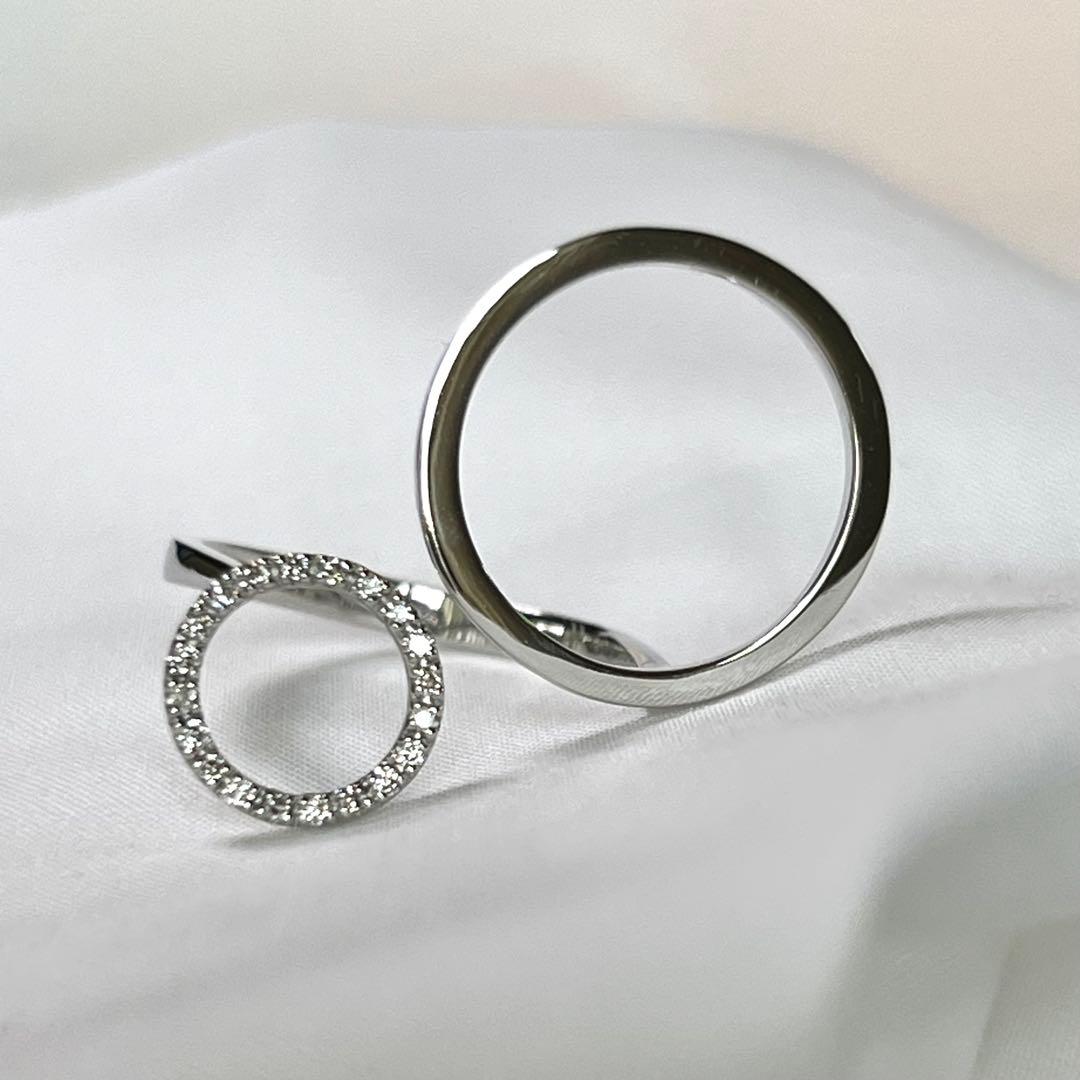 あ*る様 新品　Pt950 天然ダイヤモンド0.12ct フォークリング
