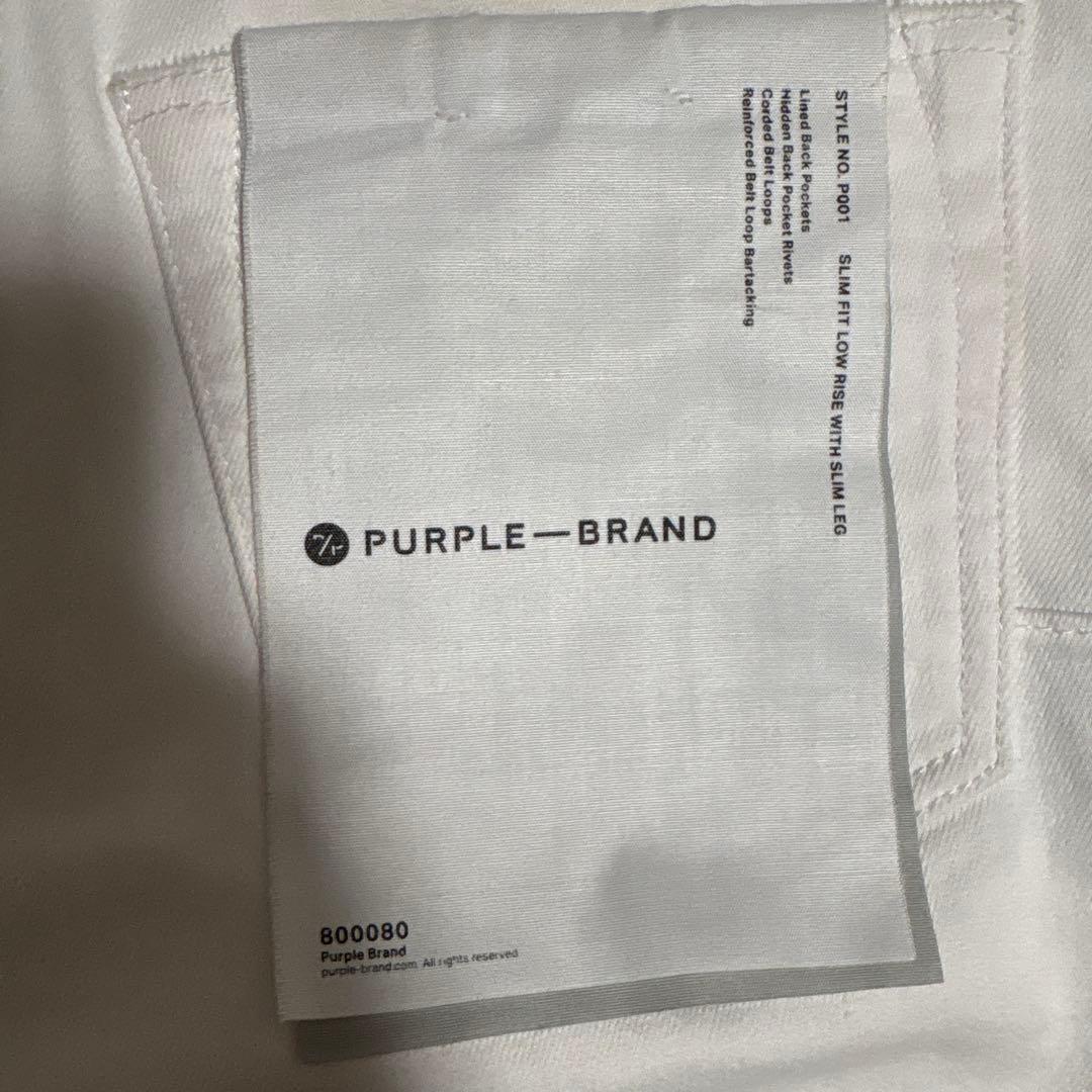 purple brand White 白 サイズ29 スキニーデニム