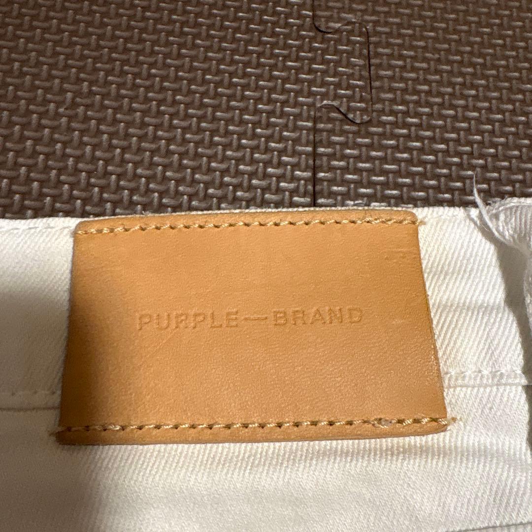 purple brand White 白 サイズ29 スキニーデニム