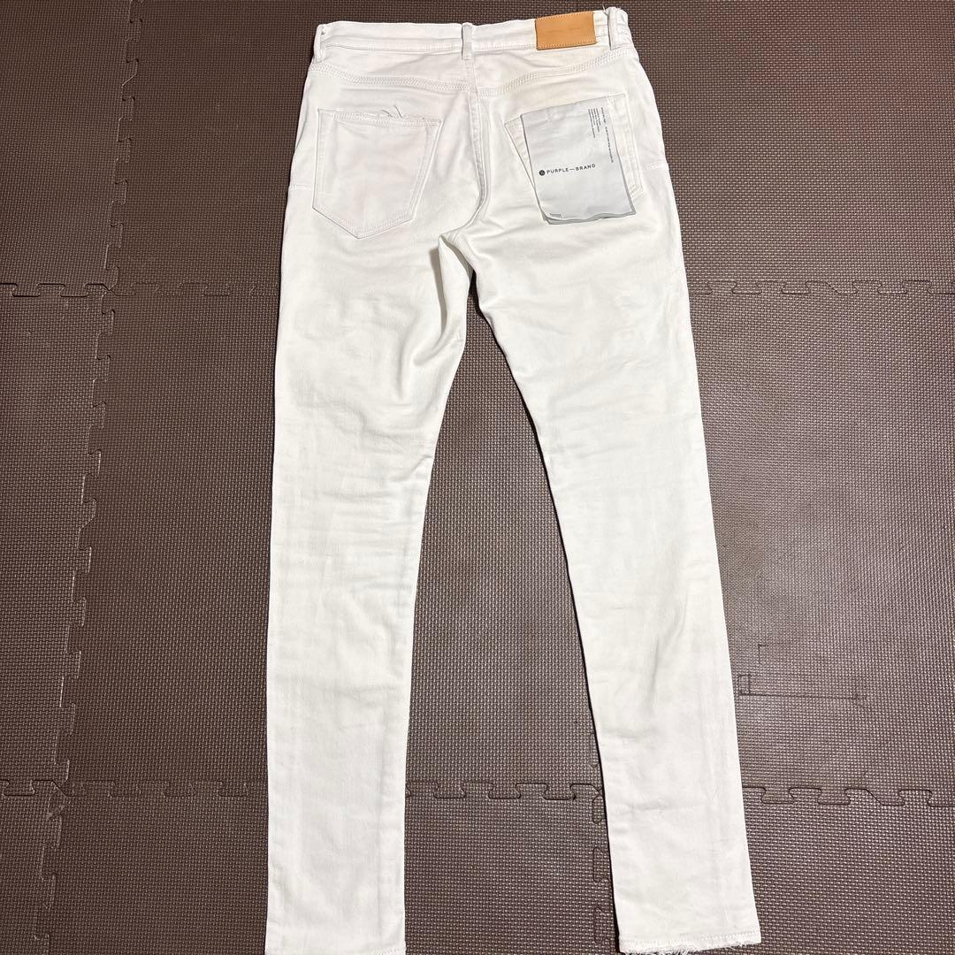 purple brand White 白 サイズ29 スキニーデニム