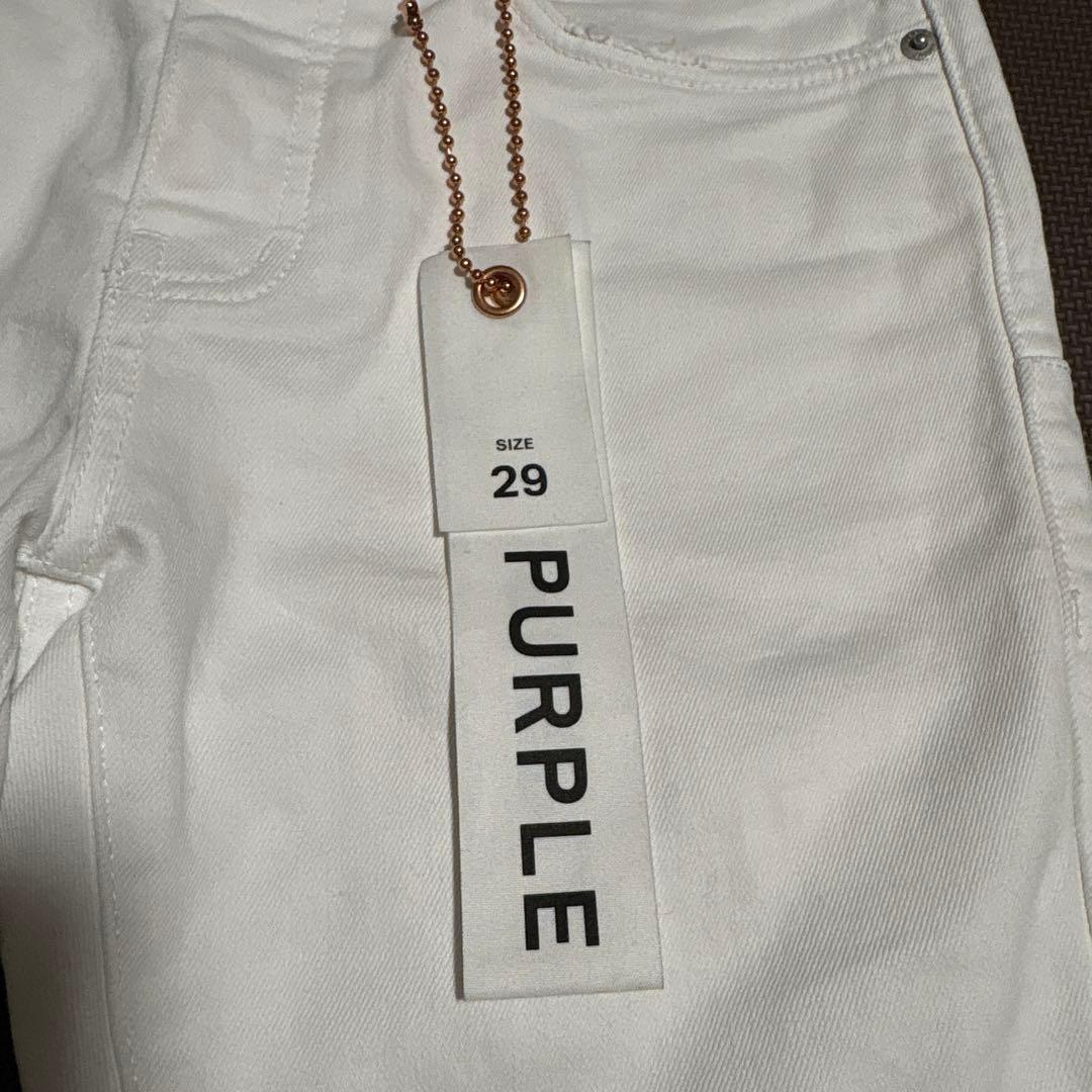 purple brand White 白 サイズ29 スキニーデニム