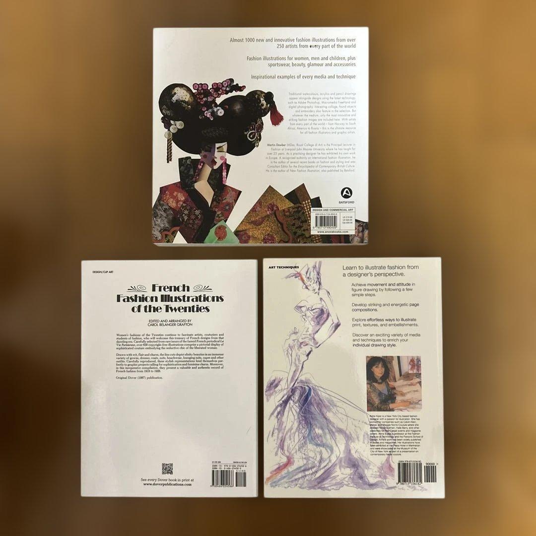 ファッションイラストレーション　洋書3冊