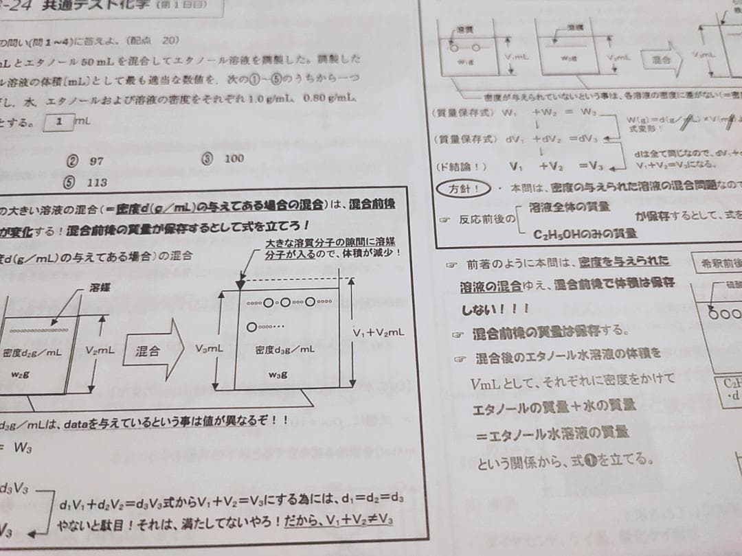 23年最新版　駿台の山下先生による冬期の共通テスト化学フルセット　鉄緑会　河合塾
