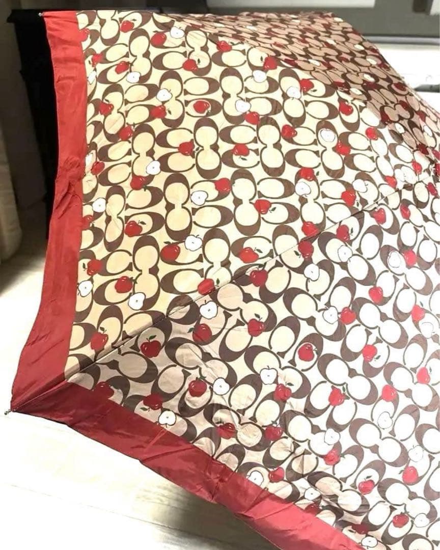 コーチ 折りたたみ傘 UVカット 99% アンブレラ 晴雨兼用コンパクト新品