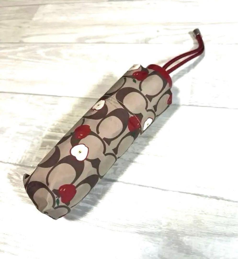 コーチ 折りたたみ傘 UVカット 99% アンブレラ 晴雨兼用コンパクト新品