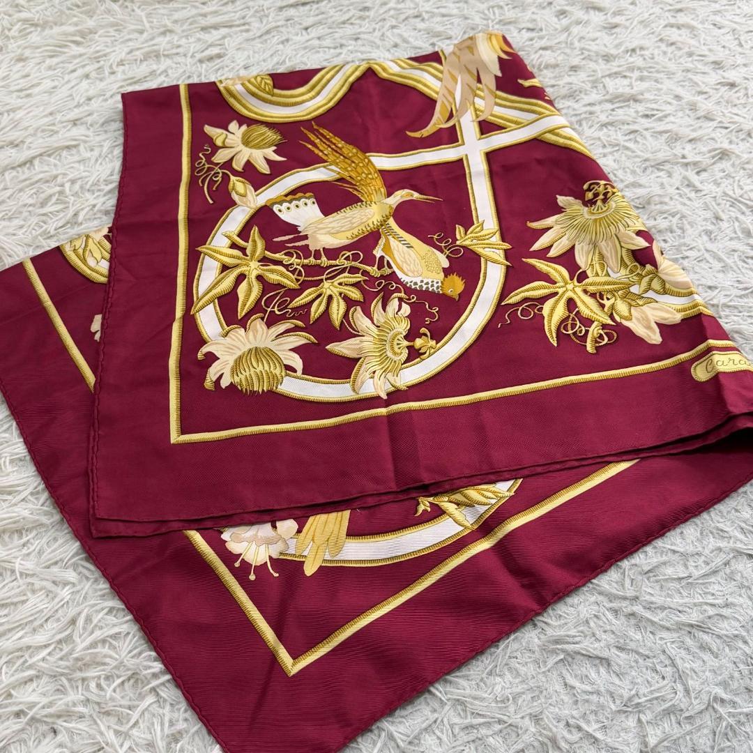 16641✨HERMES カレ90 Caraibes カリブ鳥 スカーフ