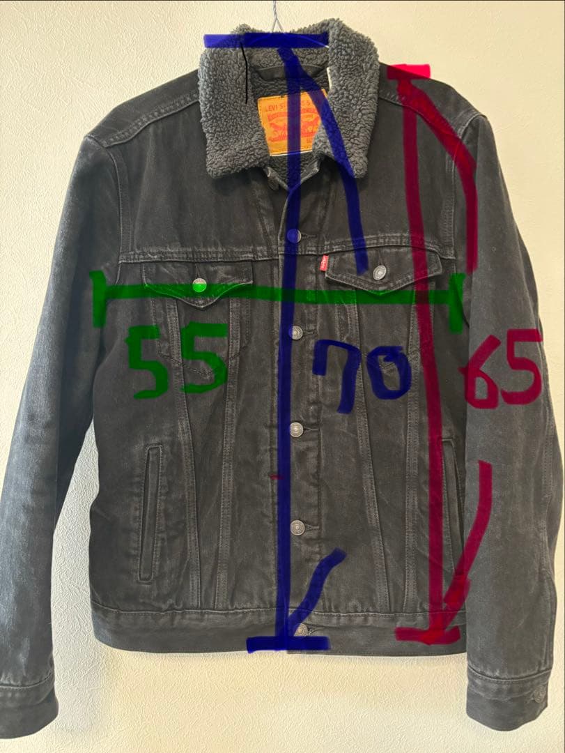 Levi's ボアブラックデニムジャケット