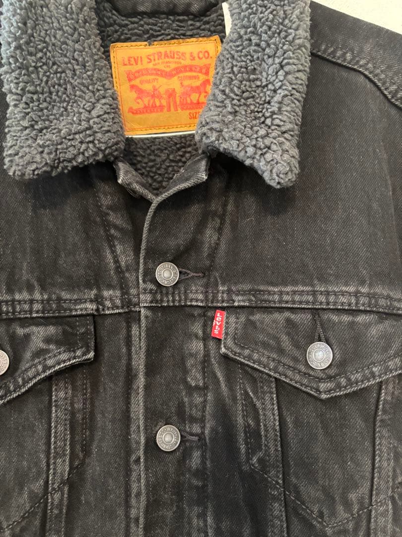 Levi's ボアブラックデニムジャケット