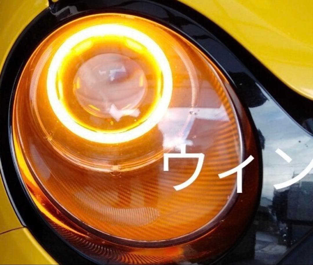 エヌワンN ONE jg1加工ヘッドライト ツインカラーイカリング ブラック加工