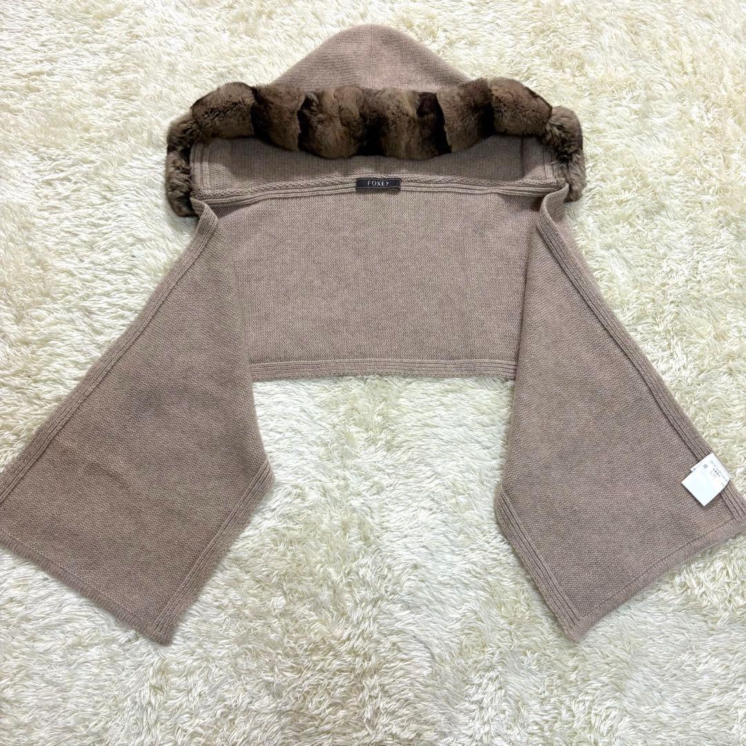 フォクシー　ポンチョ　カシミヤ　チンチラ　ストール　マフラー
