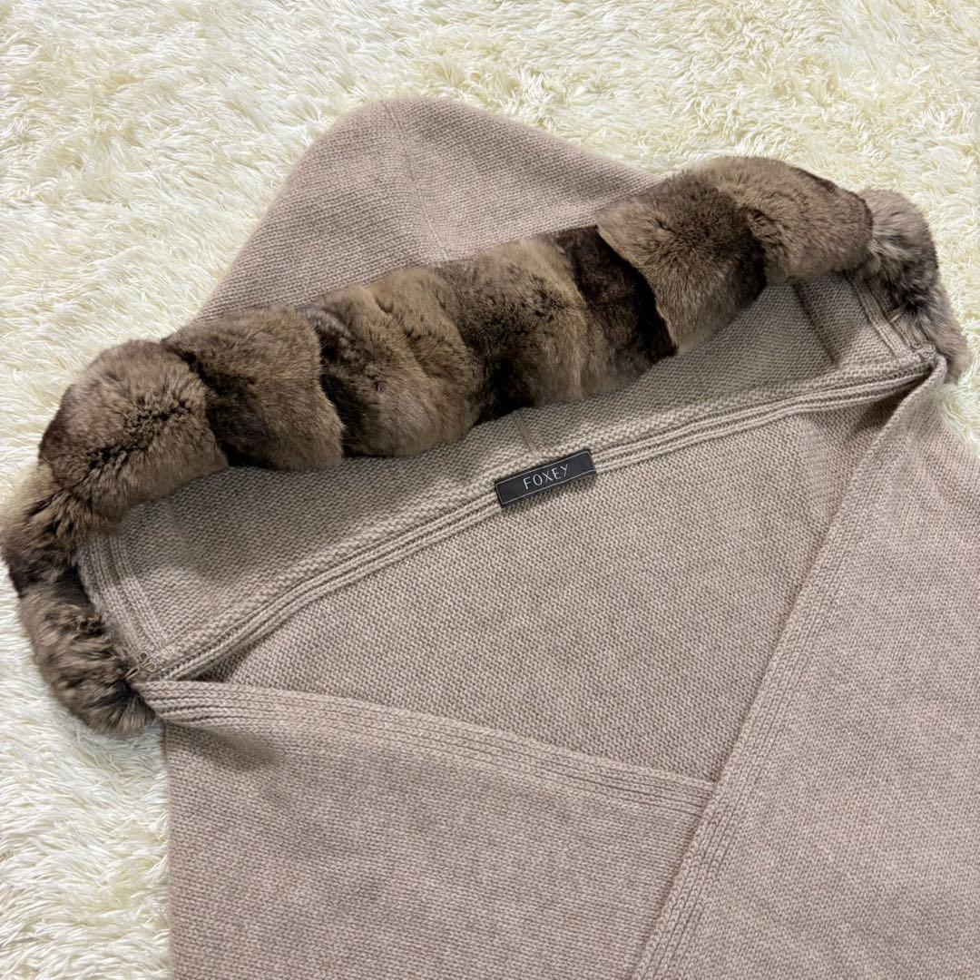 フォクシー　ポンチョ　カシミヤ　チンチラ　ストール　マフラー