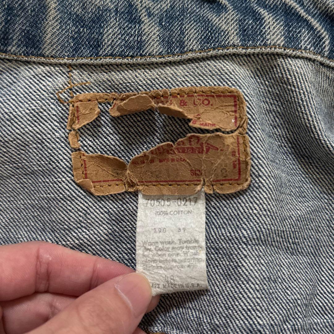 雰囲気◎ 70's Levi's 70505-0217 デニムジャケット 48