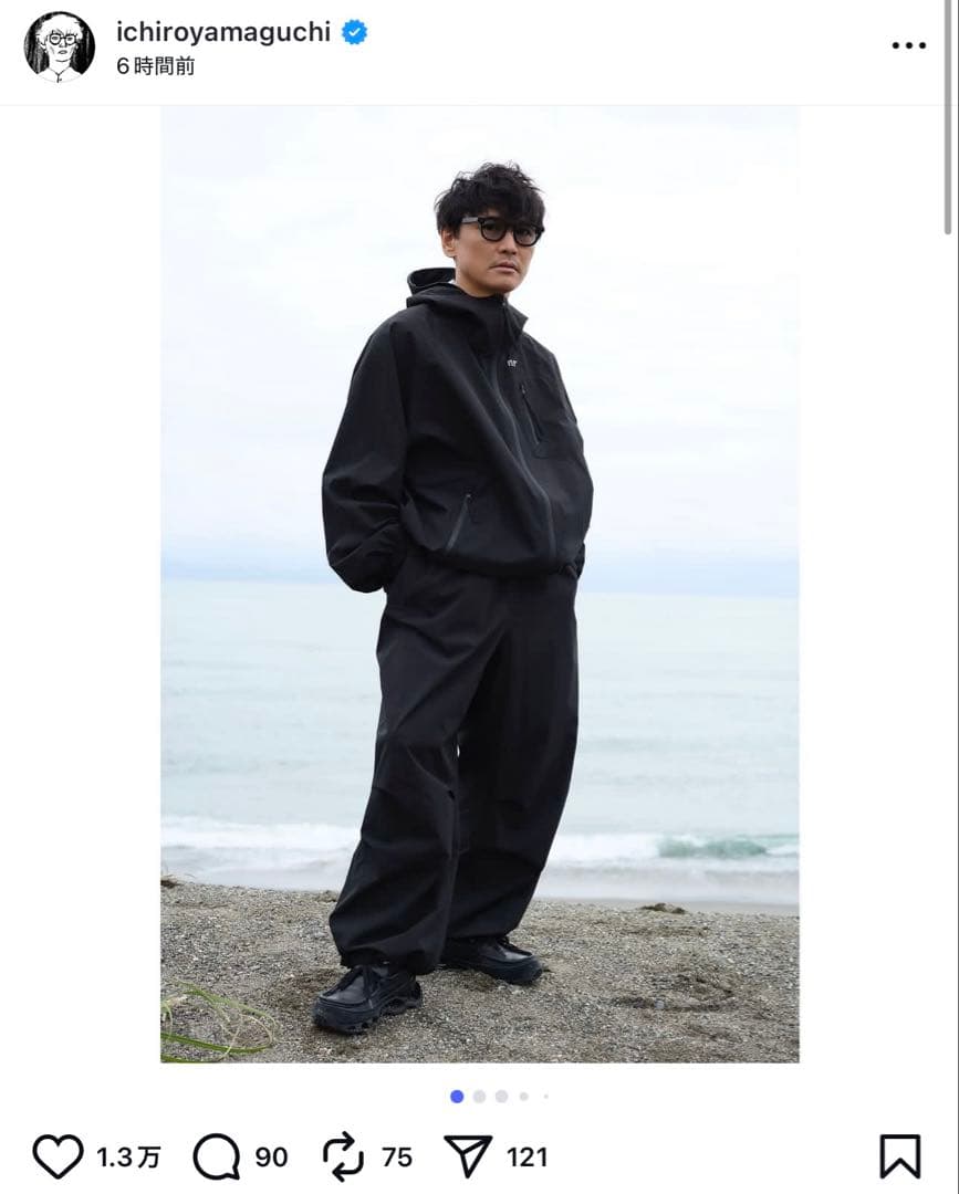 サカナクション 会員限定 黒 ジャケット レインコートNF 限定 L 山口一郎
