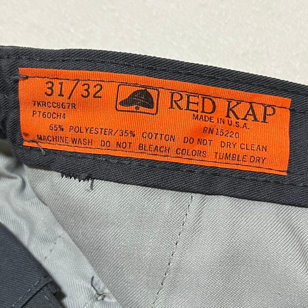 90s USA製 RED KAP ワークパンツ PT60 チャコール 31/32
