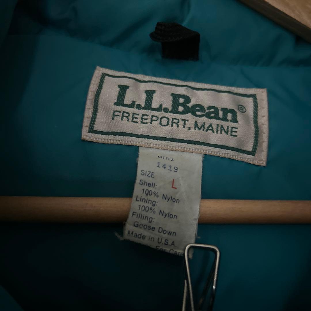 L.L.Bean ダウンベスト ターコイズ