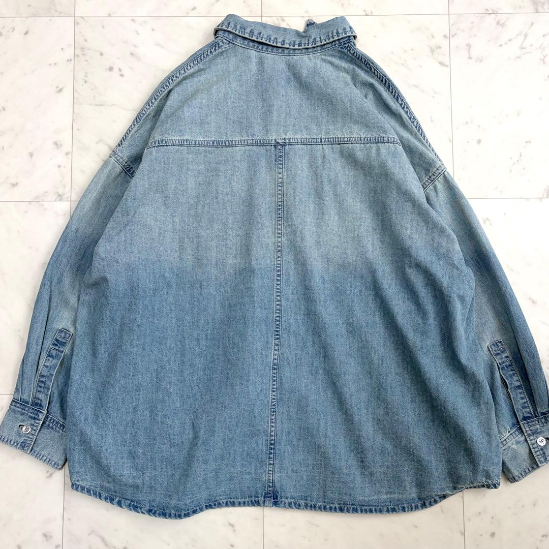 美品 ラウンジドレス オーバーデニムシャツ