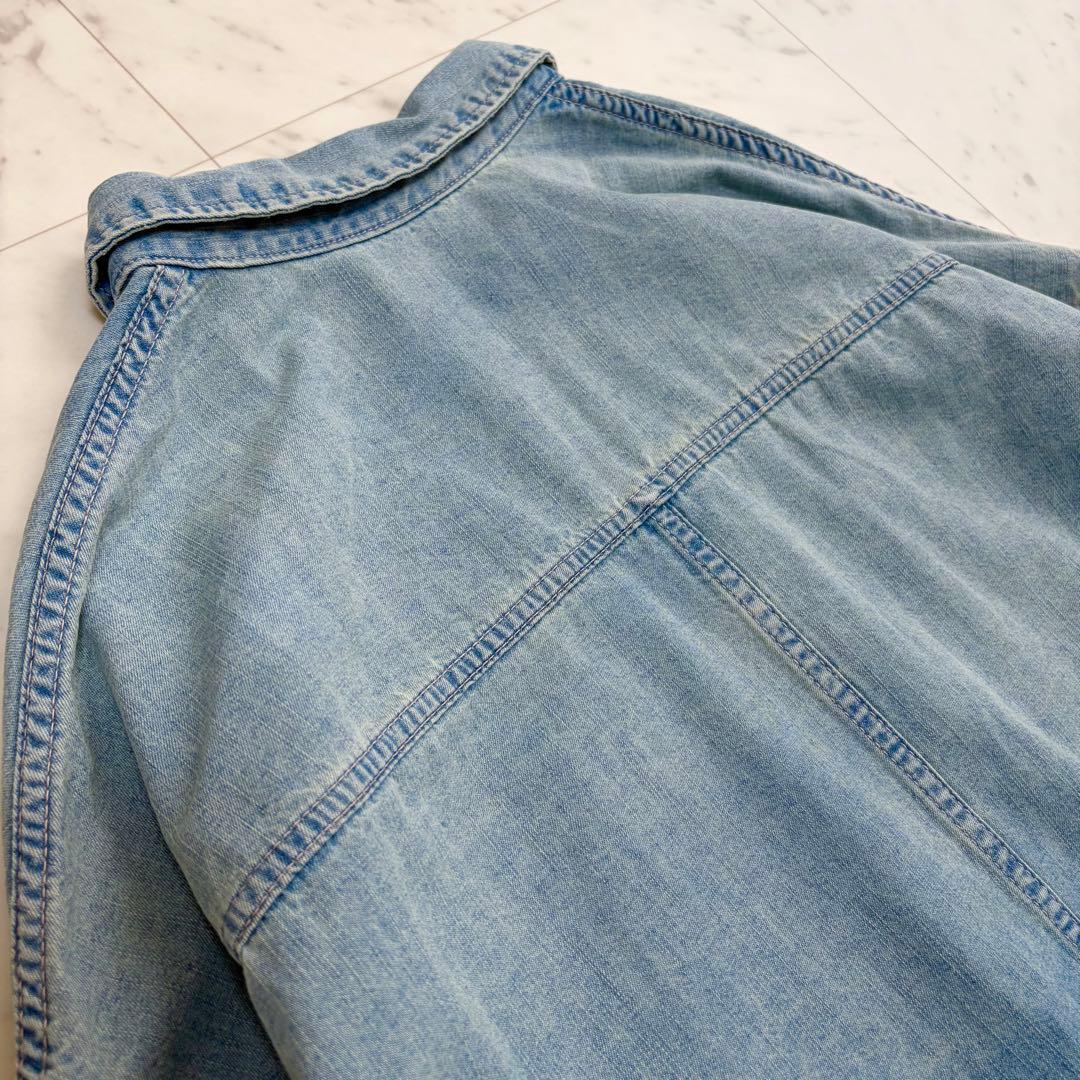 美品 ラウンジドレス オーバーデニムシャツ