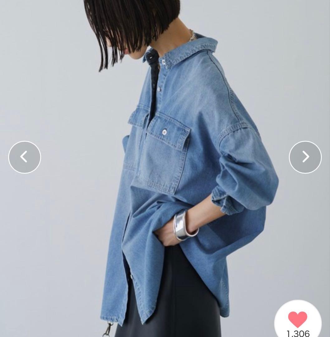 美品 ラウンジドレス オーバーデニムシャツ