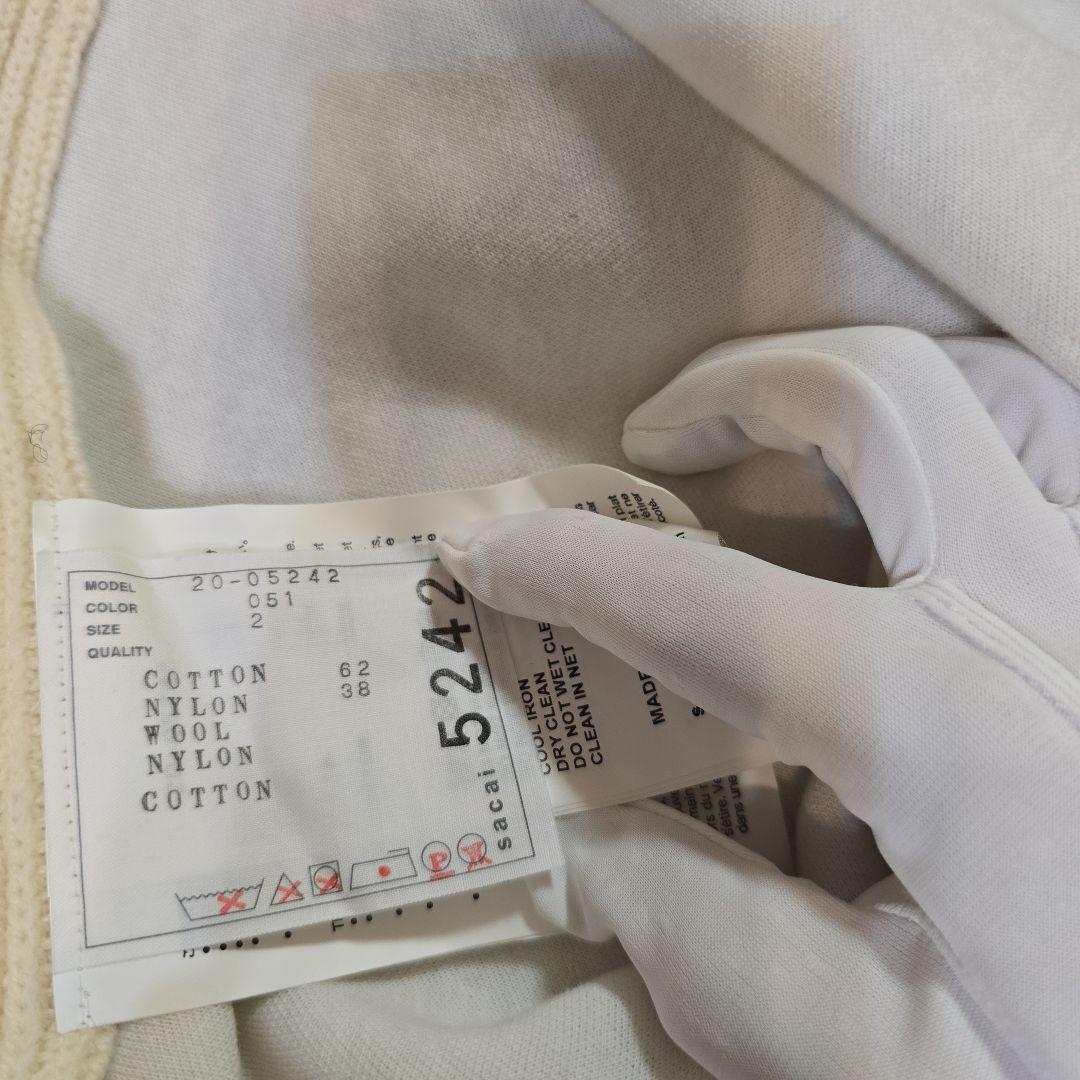 サカイsacai バックニットジッパー付きフード パーカー