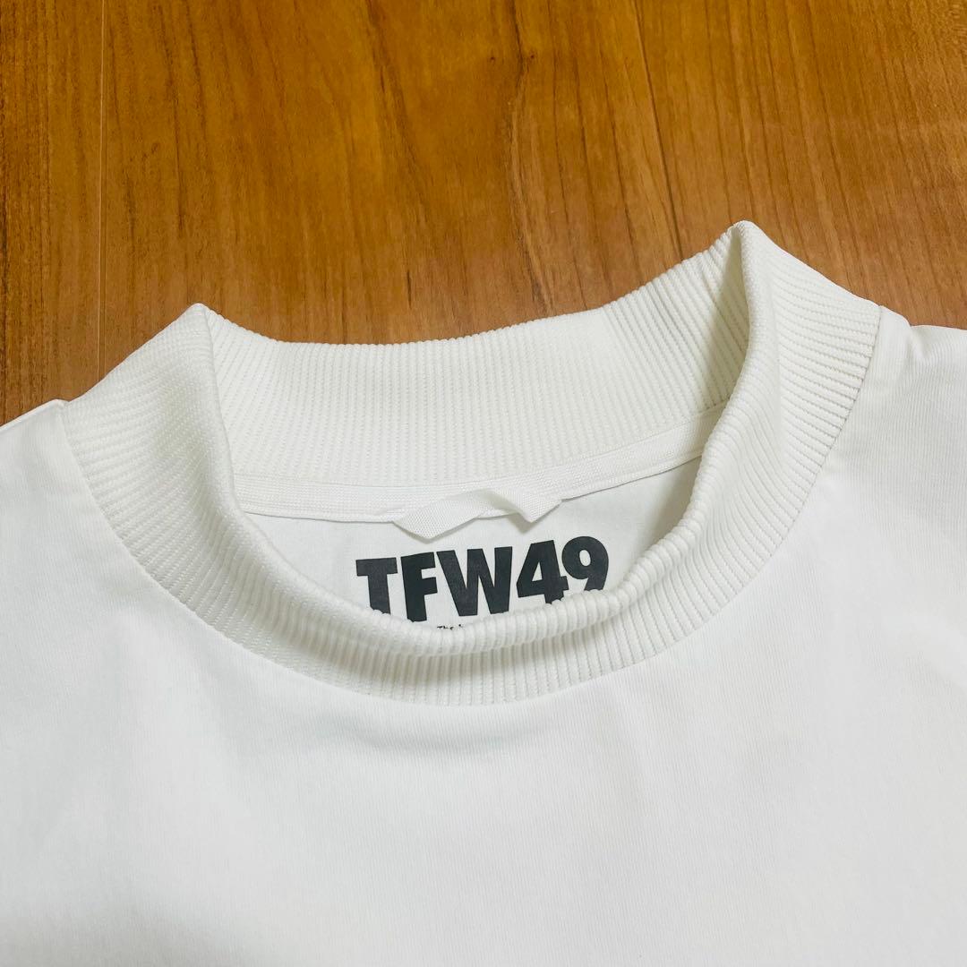 TFW49 モックネック　Tシャツ M ホワイト　ゴルフ