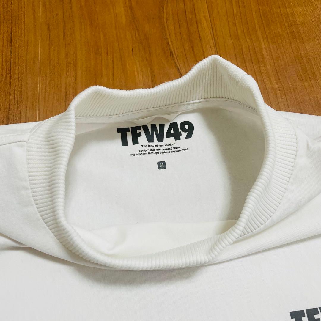 TFW49 モックネック　Tシャツ M ホワイト　ゴルフ