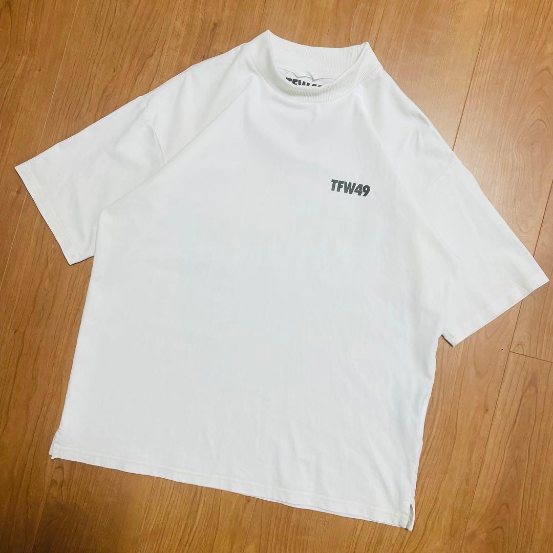 TFW49 モックネック　Tシャツ M ホワイト　ゴルフ