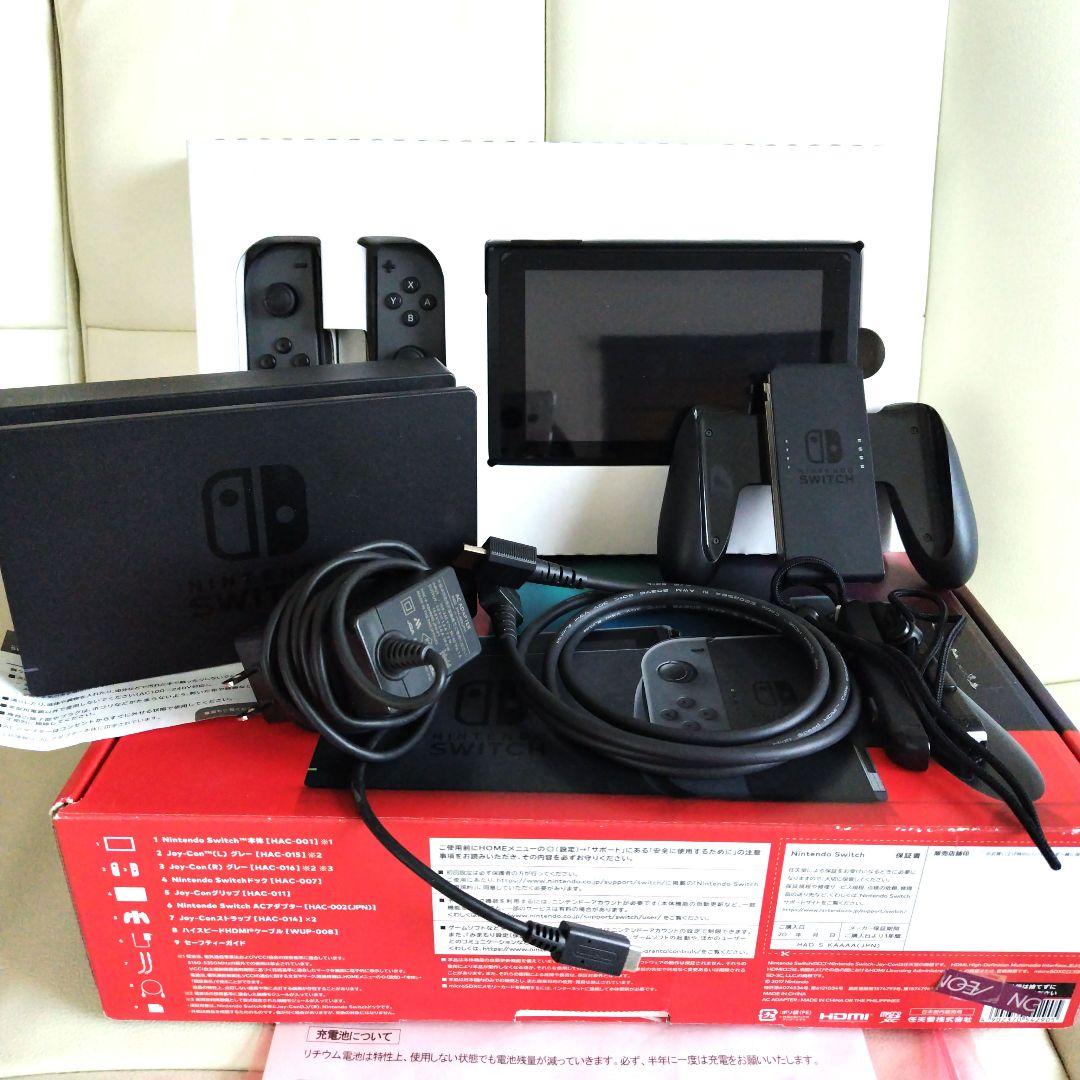 美品 Nintendo Switch 1式 本体 ジャンク品 付属品
