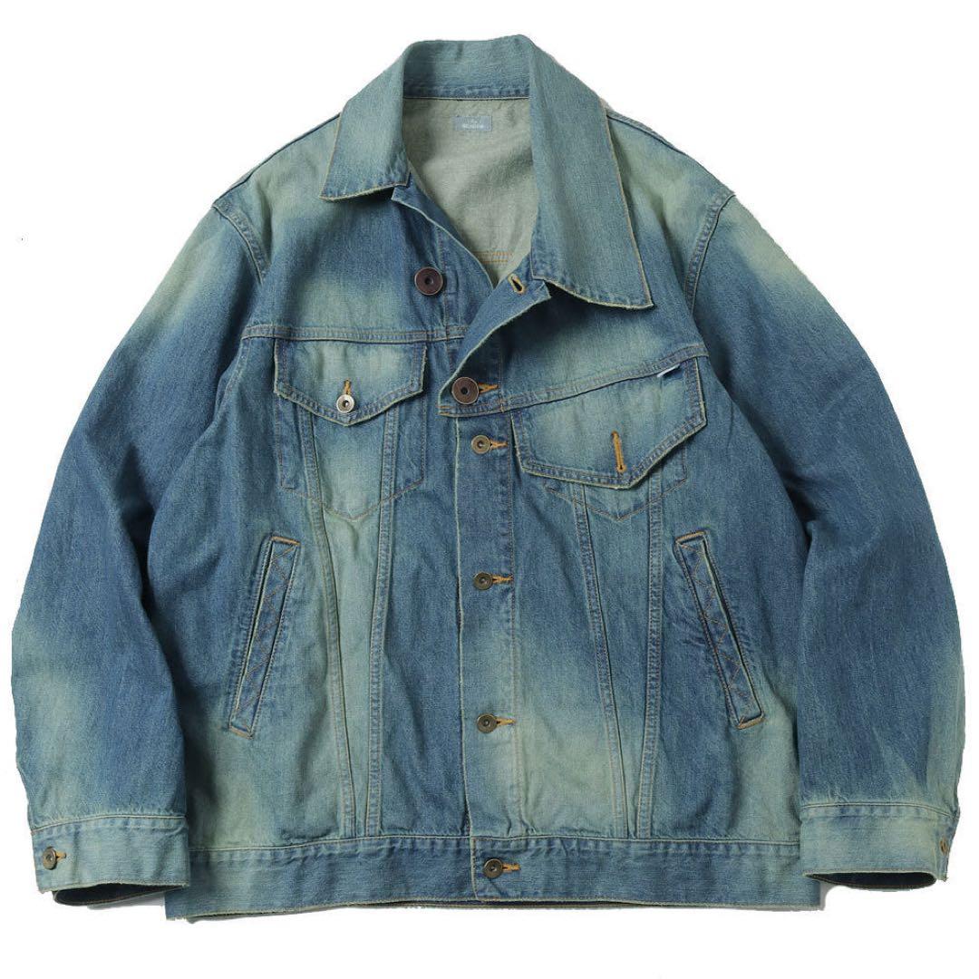＜kolor BEACON＞Denim 前変形ブルゾン　ブルー　M〜Lサイズ相当