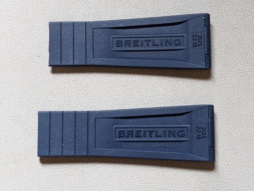BREITLING ラバーベルト ブルー 312S 22-18