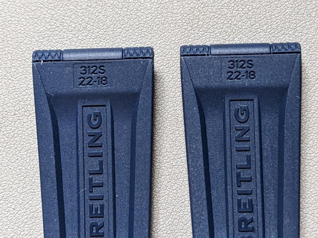 BREITLING ラバーベルト ブルー 312S 22-18
