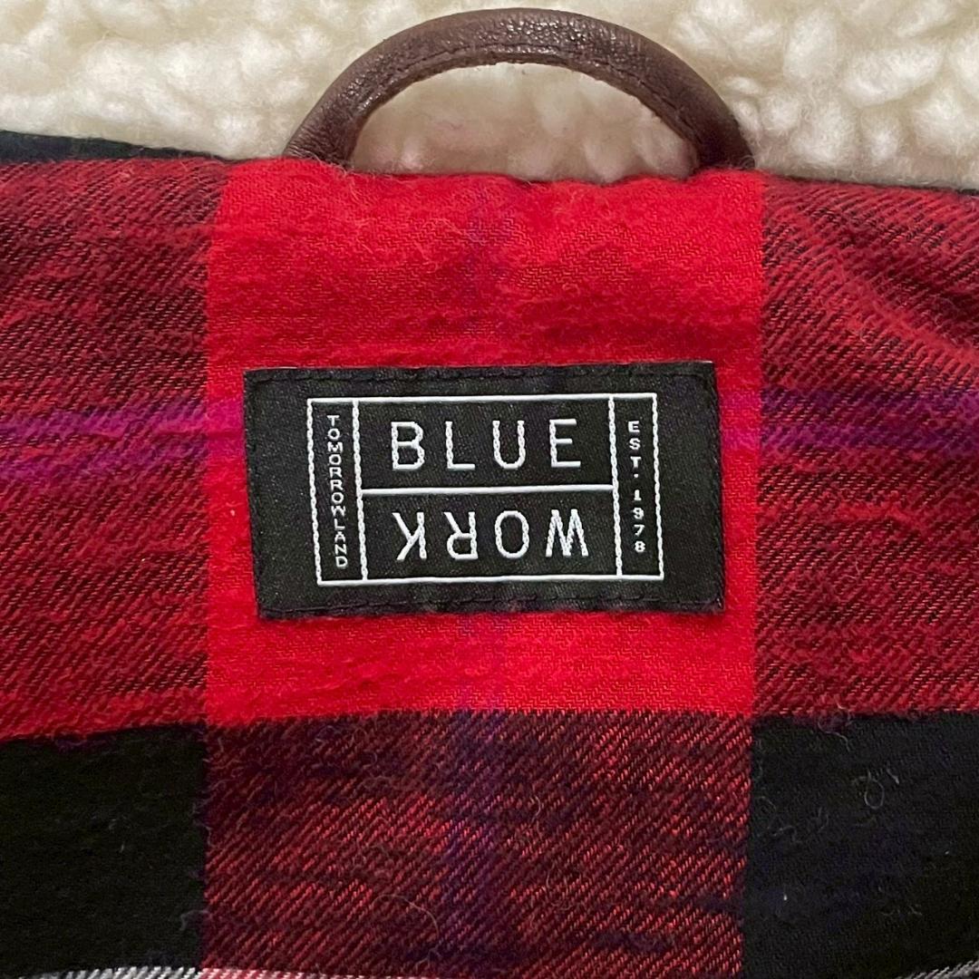 美品 TOMORROWLAND BLUE WORK ラムレザー ダウンベスト M