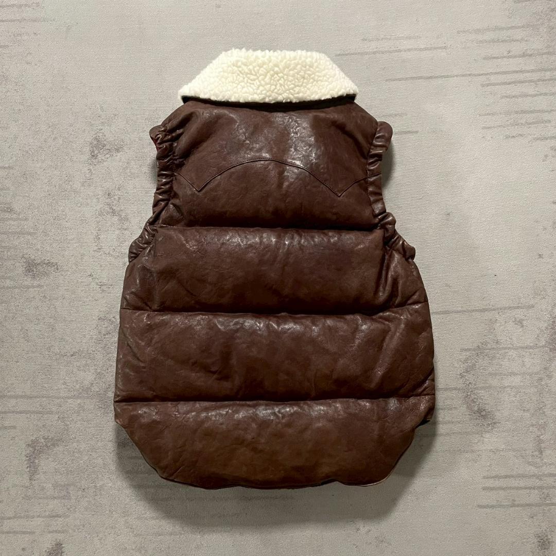 美品 TOMORROWLAND BLUE WORK ラムレザー ダウンベスト M