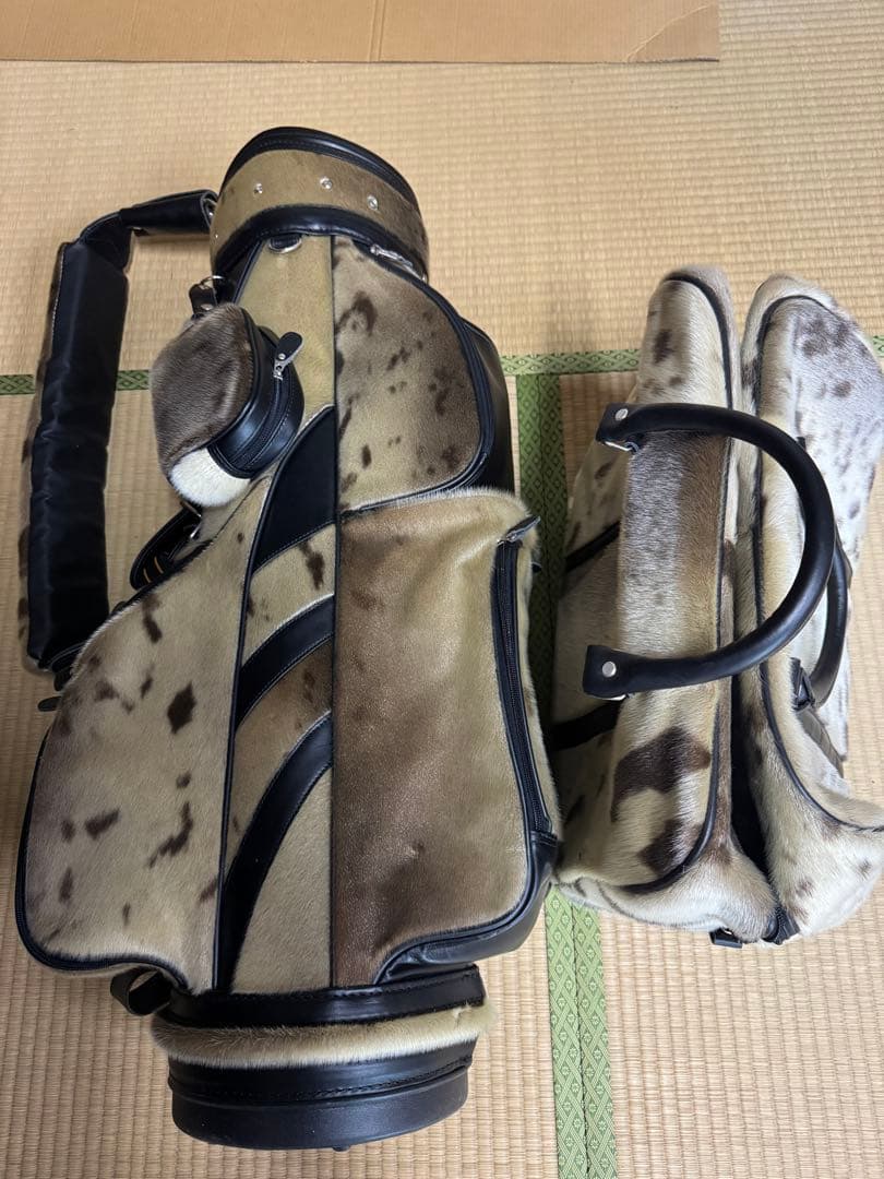 【希少品】アザラシの本革仕様のキャディバッグとボストンバッグ