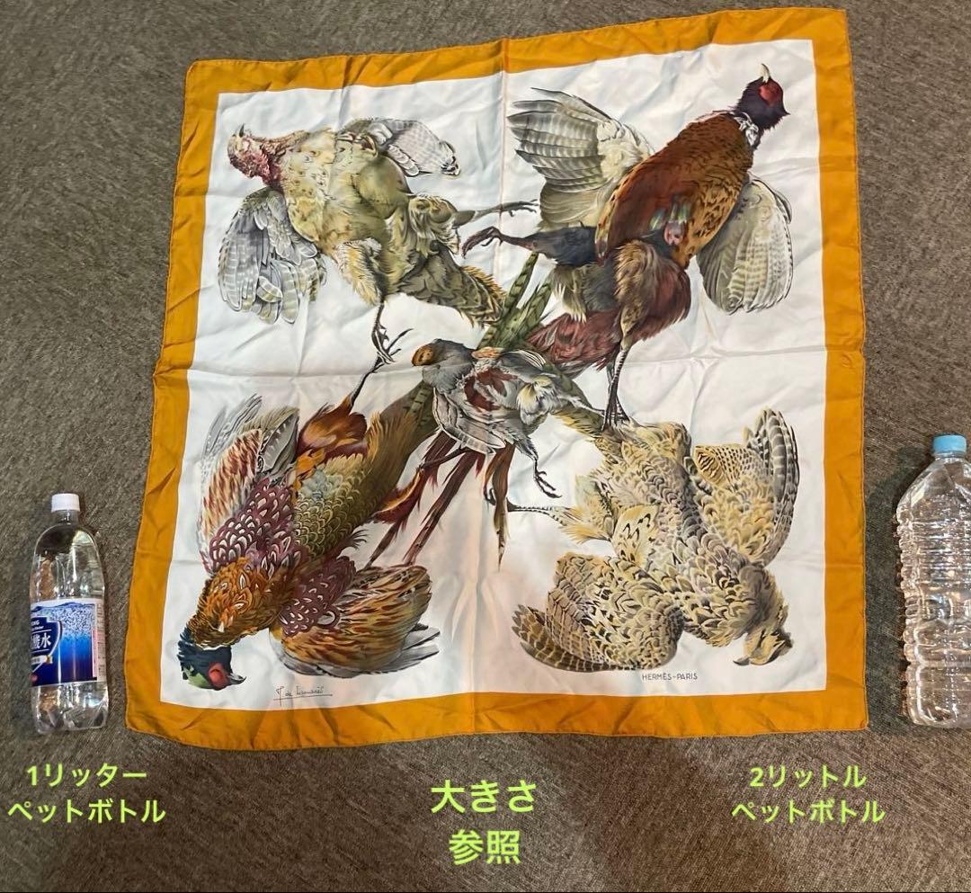HERMES 鳥のイラスト スカーフ　ヴィンテージ品　希少