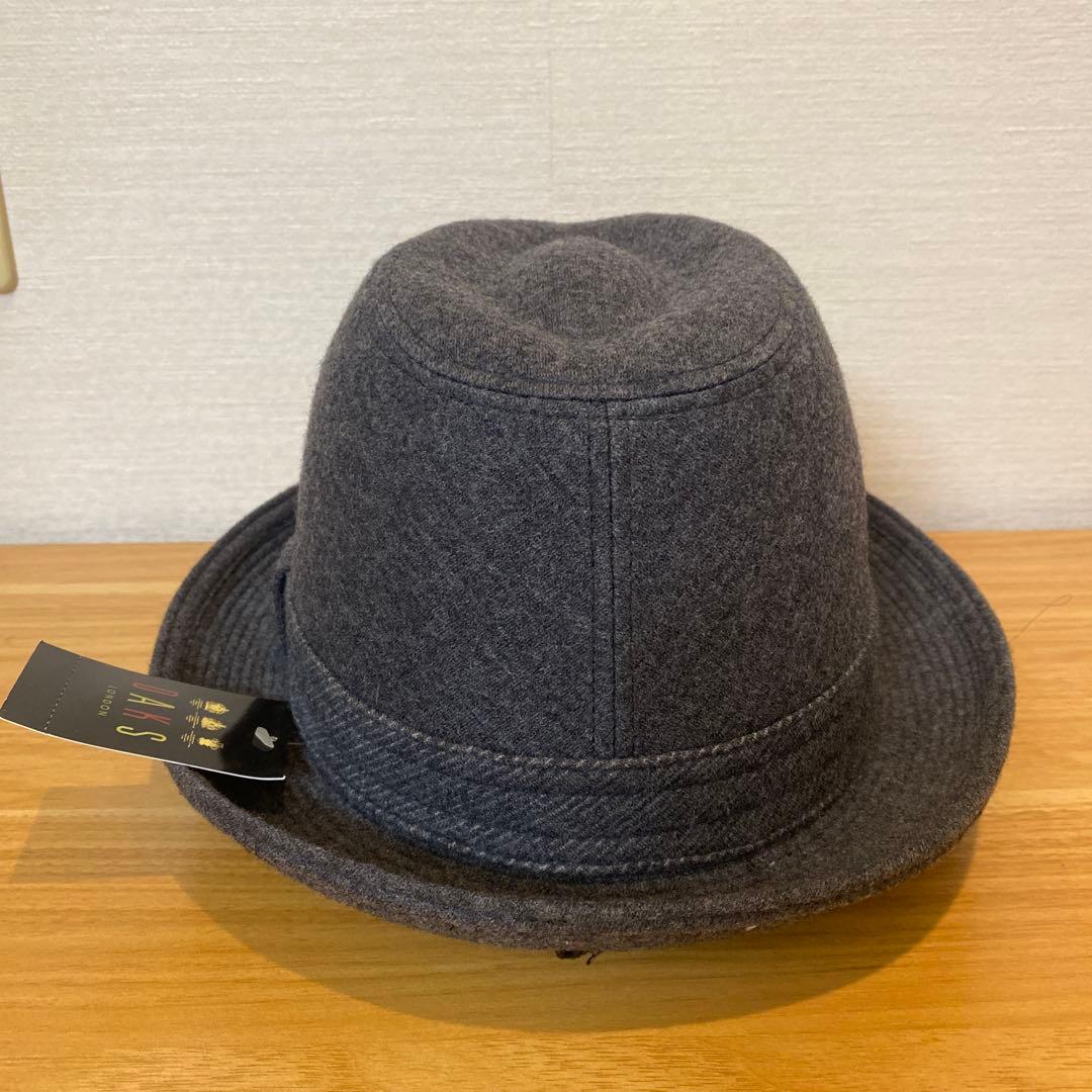 DAKS グレー ウール フェルトハット 未使用タグ付き